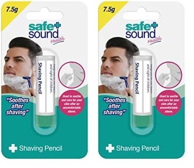 Murrays Safe & Sound Styptic Pencil. Stops bleeding from shaving and other minor cuts. 5g. (Pack of 2)
