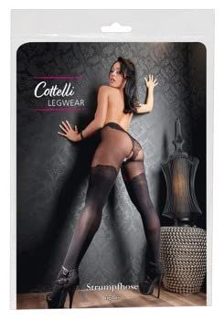 Cottelli Legwear Crotchless Pantyhose Black 6