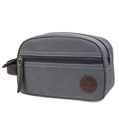 Timberland Kit de Voyage en Toile pour Homme, Charbon, Taille Unique, Trousse de Toilette en Toile pour Voyage