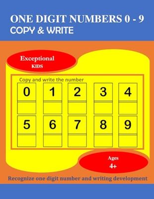 One digit numbers 0-9: Copy and write