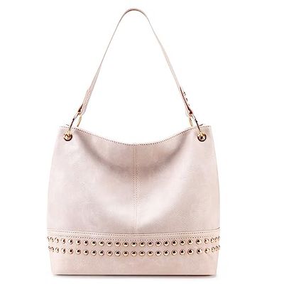 Montana West Hobo Purses and Handbags for Women Vegan Leather Top Handle Shoulder Handbags with Zipper, D-beige, L