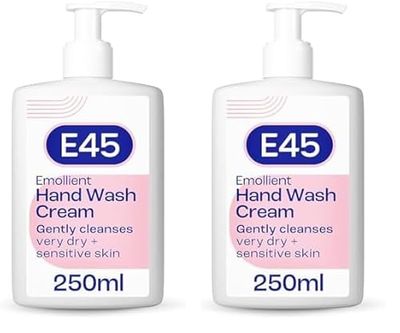E45 Cream Body Wash 250 ml - Dermatological Emollient Wash Cream - Soap Free Emollient Cream Body Wash for Women & Men - Gentle Shower Cream to Clean & Relieve Dry, Itchy & Irritated Eczema Prone Skin