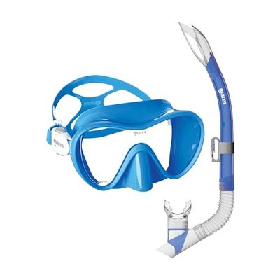 Mares Combo Tropical, Combinaison Masque et Tuba Randonée Palmée, Adulte, Taille Unique, Bleu