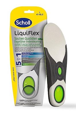 Scholl Plantillas LiquiFlex Soporte Diario – Zapatos Hombres Talla 41-46.5 – Memoria de forma y arco plantar – 1 par