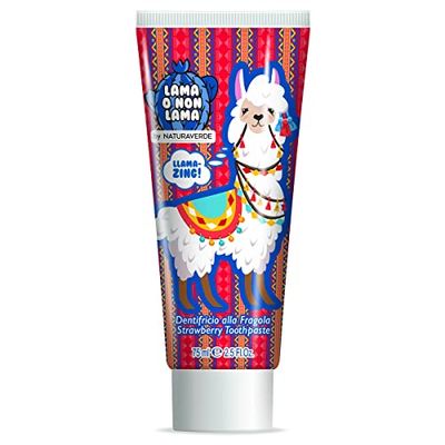 Naturaverde | Kids - Lama o non Lama - Dentifricio alla Fragola per Bambini, Dentifricio Bambini con Formula Delicata, Dentifricio Lama o non Lama, 75ml