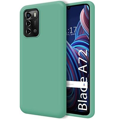 Tumundosmartphone Funda Silicona Líquida Ultra Suave para ZTE Blade A72 Color Verde