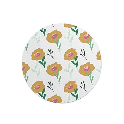 Questo Casa, Rund musmatta med digitalt tryck, halkfri baksida, för kontor och hem, diameter: 22 cm