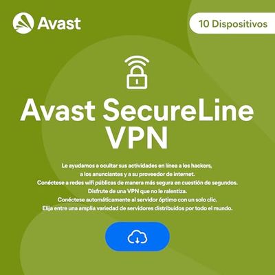 Avast SecureLine VPN 2025 | 10 Dispositivos | 1 Año | Descarga digital