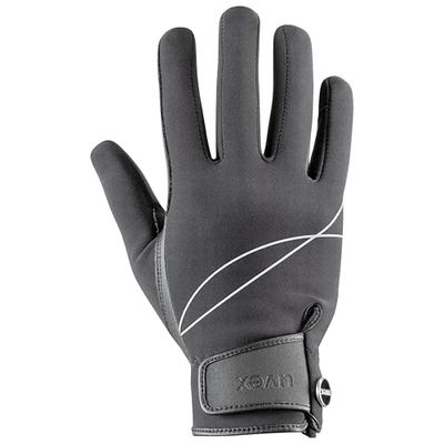 uvex Crx700 - Gants d’équitation Élastiques pour Hommes et Femmes - Durable - Excellente Adhérence - Black - 6,5