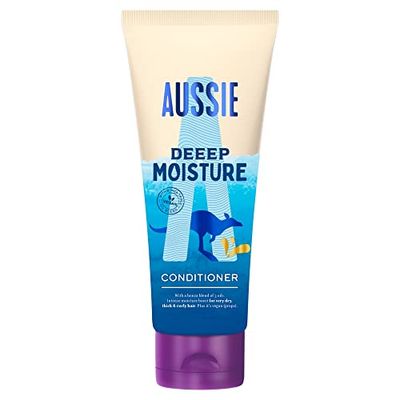 Aussie Deeep Moisture Vegan Hair Conditioner - For Very Dry, Thick and Curly Hair - With Avocado Oil, Jojoba Oil and Macadamia Nut Oil, 200ml