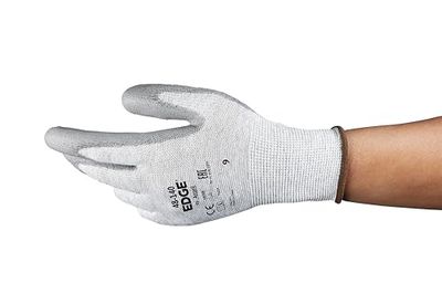 Ansell Edge 48-140 Guanti di sicurezza da lavoro, Protezione meccanica, taglia 11 (2XL), Grigio (12 Paia)