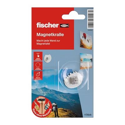 fischer 545954 Magnet Kralle Mounting Hooks, Gray