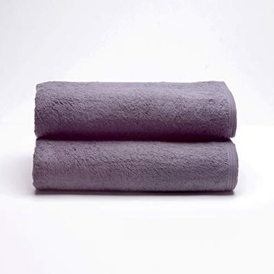 Sancarlos - Ocean, set di 2 asciugamani da lavabo, grigio scuro, dimensioni 50 x 100 cm