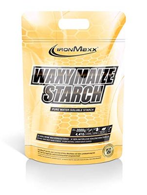 IronMaxx Waxy Maize Starch 2000g | Polvo de carbohidratos premium a base de almidón de maíz | Aumento de peso vegano, sin azúcar ni conservantes | Ideal para ganar masa de forma natural y saludable