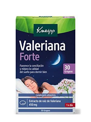 Kneipp Valeriana Forte, Solución para Conciliar el Sueño, Ayuda a Dormir en Caso de Estrés Ocasional, 30 Grageas