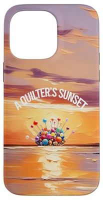 Quilter's sunset pincushion ocean art for sewing enthusiasts Case for iPhone 14 Pro Max
