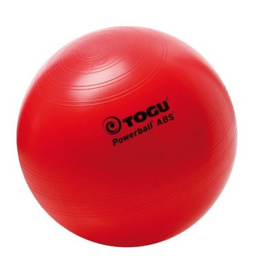 Togu Gymnastiekbal Powerball ABS met DVD (barstbestendig), rood, 65 cm
