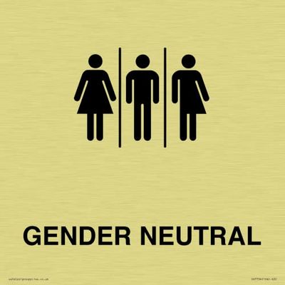 Female, Male and Non-gender specific Sign - 200x200mm - S20