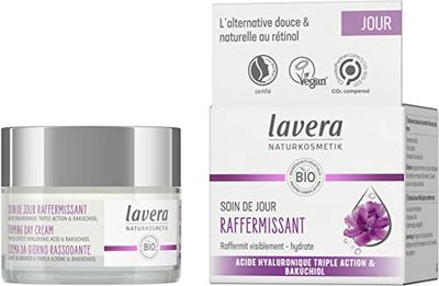 lavera Uppstramande dagvård - anti-aging - naturlig kosmetika - ekologiska växtingredienser - bakuchiol och hyaluronsyra - vegan - förstör rynkor - 50 ml