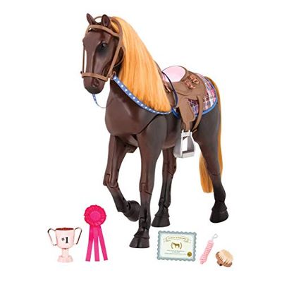 Our Generation- Cavallo Purosangue Snodabile, Colore Marrone, BD38037Z