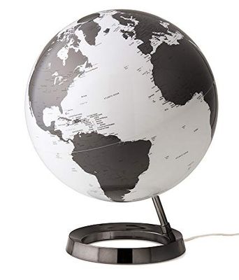 Tecnodidattoo Mappamondo Atmosphere Light&Colour Metal Charcoal, kleur grijs, 0331F7