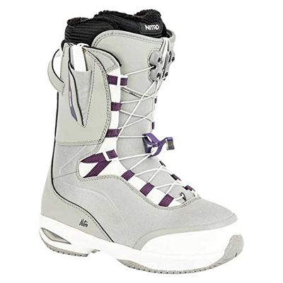Nitro Snowboards Faint TLS Botas de Snowboard, Mujeres, Grey-Purple, MP 26,0 // EU 40 // US 8