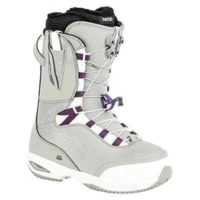 Nitro Dames Snowboards Faint TLS '23 All Mountain Freestyle Freeride snelsluitsysteem Boot Snowboardboot, grijs-paars, MP 23,0 // EU 36 // US 5,5