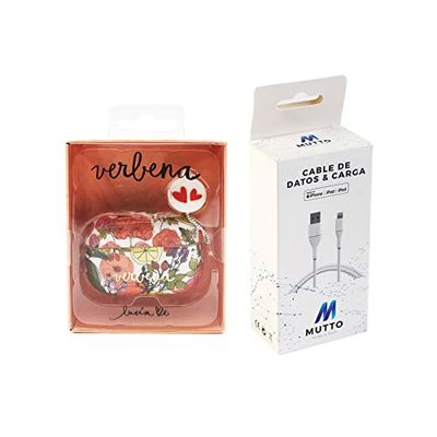 Confezione custodia Airpods Pro Slim Verbena + cavo dati USB-Lightning MFI