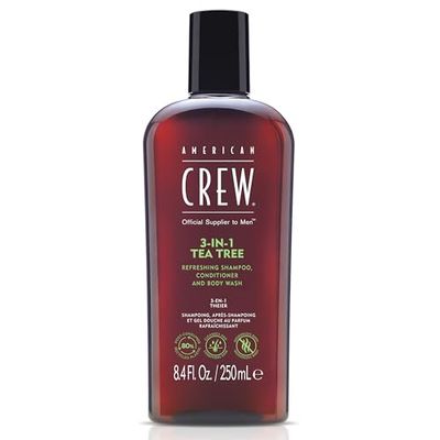 American Crew 3-in-1 Shampoo, Conditioner & Body Wash Tea Tree 250ml