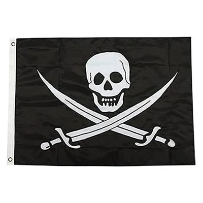 TaylorMade 1814 1814-Bandera Calico Jack de 12 x 18 Pulgadas, Negro
