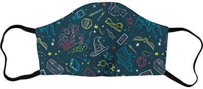 HARRY POTTER ACHAPOMMS031_A masker, all-over, volwassen, All-over, 1 count (Pack of 1)