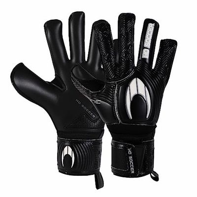 HO Soccer Ultimate One Negative Blackout Gants de Gardien de But Unisexe pour Enfants, Noir/Argent, 4