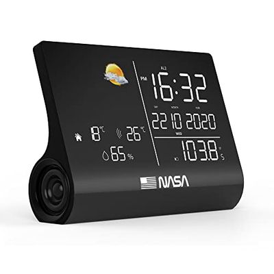 NASA WSP1300 Stazione Meteo con Altoparlante Bluetooth - Nero