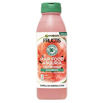 Garnier Fructis Hair Food Anguria Rivitalizzante, Shampoo per Capelli Fini, 96% di Ingredienti di Origine Naturale, Senza Siliconi