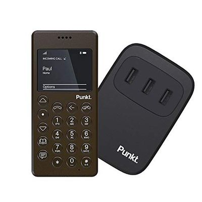 Punkt. MP01 Teléfono Móvil & UC01 Cargador USB - Marrón & Negro