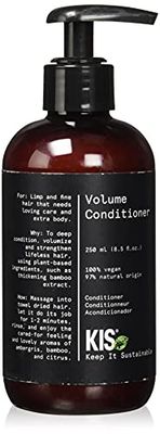 KIS Green Volume – Balsamo – 250 ml – capelli flaccidi e fini – ricetta 100% vegana – senza solfati – con estratto di bambù