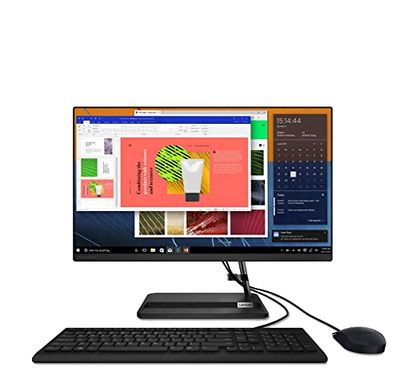 Lenovo IdeaCentre AIO 3 24ITL6 23,8" FHD stationär dator (Intel Core i5, 8 GB RAM, 1 TB HDD plus128 GB SSD, Intel Iris XE Graphics, Windows 10 Home) USB-tangentbord Calliope, AZERTY - svart