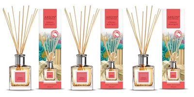 Reed Diffuser Areon 3 x 150 ml/Spring Bouquet/Profumo per la casa o l'ufficio, aroma lungo, set di bastoncini per diffusore (3 pezzi)