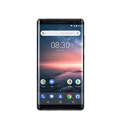 Nokia 8 Sirocco Smartphone (5,5 inch QHD Poled, Android 8 Oreo, 128 GB ROM, 6 GB RAM, 13 MP camera, Single Sim, IP67) zwart