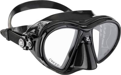 Cressi AIR, vuxen premium silikon dykmask, CRYSTAL: gul, blå, vit, rosa, lila, svart – svart: gul, vit, blå, svart – tillverkad i Italien