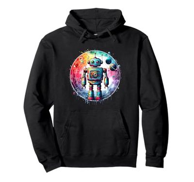 Robot Shirt Funny Robot Costume Technology Shirt AI Robotics Pullover Hoodie
