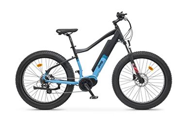 Jeep Blizzard Mountain E-bike Motore M400 Centrale 250W, Batteria 468W, Fino a 90km, Freno Idraulico, Cambio Shimano 7 Rapporti, Schermo LCD