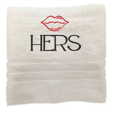 Asciugamano personalizzato con nome splendidamente ricamato Asciugamano da bagno Asciugamano in cotone 100% Asciugamano da bagno con nome (100 x 50 cm, Bacio)