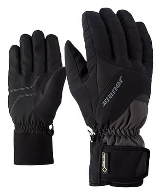 Ziener GUFFERT GTX Glove Alpine - Guanti da sci per adulti, impermeabili, traspiranti, colore: grafite/nero, 8