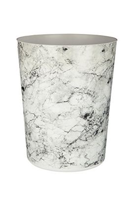 Premier Rome Pattumiera Roma, Effetto Marmo, Grigio, 20 x 20 x 25 cm