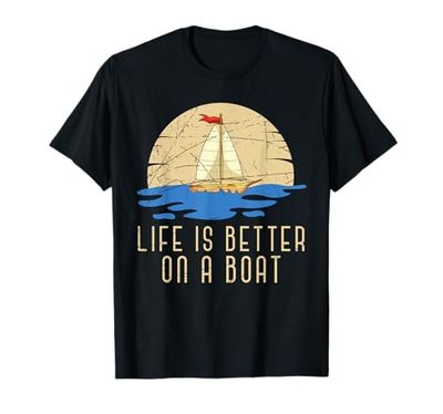 Divertente Oceano Capitano Nautica Nave Barca A Vela Maglietta