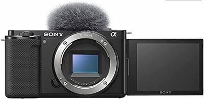 Sony Alpha ZV-E10 | Vlog Camera con obiettivo intercambiabile mirrorless APS-C (schermo girevole per vlogging, video 4K, Real-Time Eye Autofocus) Nero