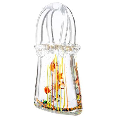 Cristal Art Escultura de Peces – Claro – Altura 30 cm – Cristal – Forma de Bolso – Figura Decorativa