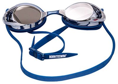 BornToSwim Freedom Mirrored Triathlon Zwembril voor volwassenen, met spiegelende coating