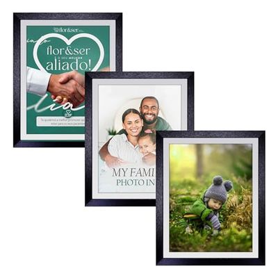 Silver Photo Frame 10" x 8" Glass Window Modern Thin Picture Frame